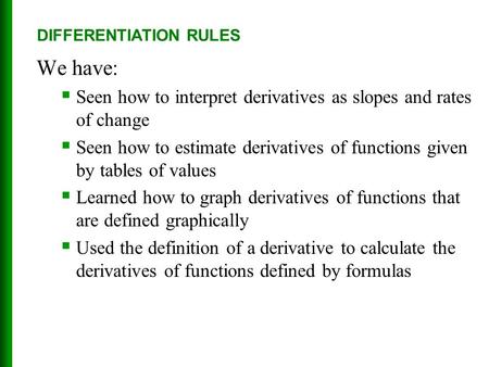 DIFFERENTIATION RULES