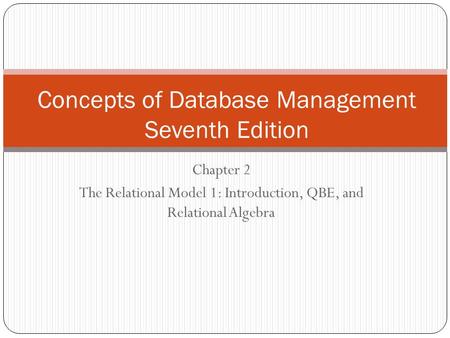 Concepts of Database Management Seventh Edition