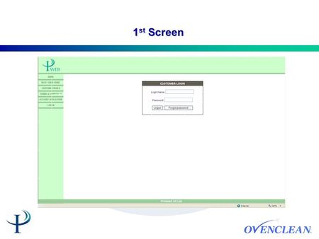 1 st Screen If you have forgotten your password please click here and the system will send this to you once a few security questions have been answered.