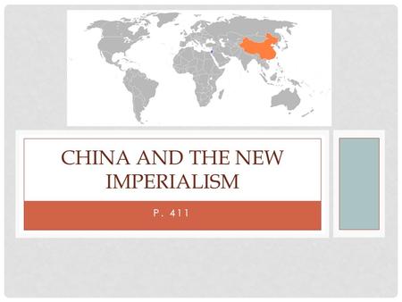 China and the New Imperialism