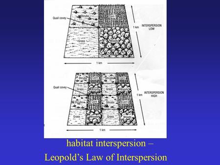 habitat interspersion –