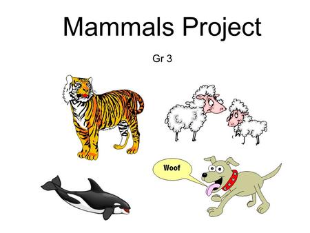 Mammals Project Gr 3 Woof.