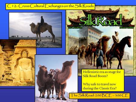 C 12: Cross Cultural Exchanges on the Silk Roads