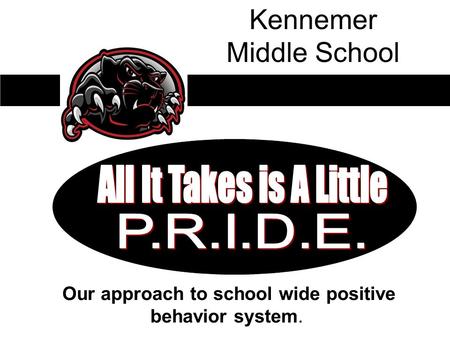 Our approach to school wide positive behavior system. Kennemer Middle School.