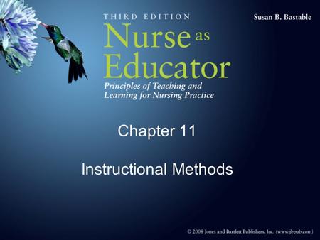 Chapter 11 Instructional Methods