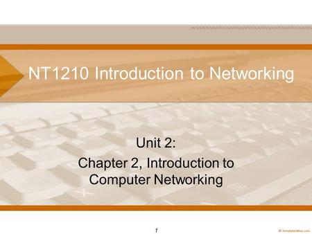 NT1210 Introduction to Networking