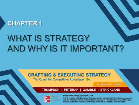 WHAT IS STRATEGY AND WHY IS IT IMPORTANT?