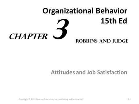 Organizational Behavior 15th Ed