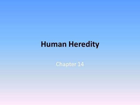 Human Heredity Chapter 14. Human Chromosomes Chromosomes are only visible during cell division (mitosis/meiosis). To analyze chromosomes, biologist photograph.