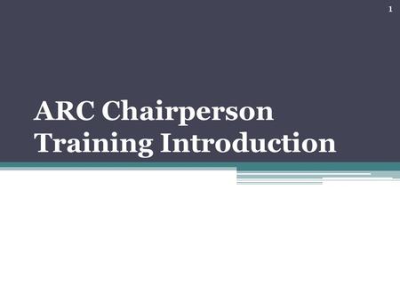 ARC Chairperson Training Introduction 1. The Language of Special Education Acronyms 2.