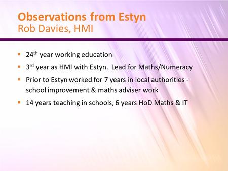 Observations from Estyn