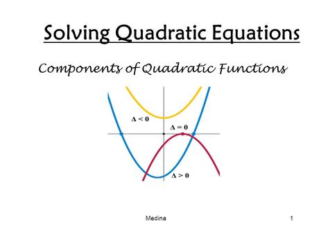 Solving Quadratic Equations