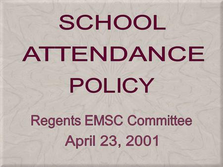  Attendance  Consistent School Attendance  Academic Success  School Completion Positive Correlation  School Attendance Right and Responsibility.