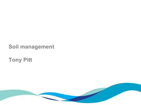 Soil management Tony Pitt. Six years of soil testing In 2005/06, recycled water use was fairly minor – just 47 farms with more than 1 ML/ha. For 2006/07,