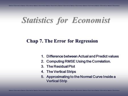 Statistics & Econometrics Statistics & Econometrics Statistics & Econometrics Statistics & Econometrics Statistics & Econometrics Statistics & Econometrics.