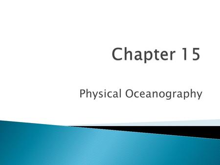 Physical Oceanography