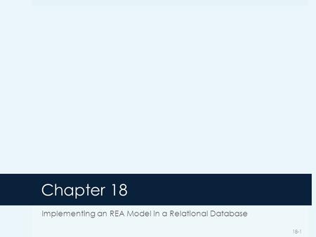 Implementing an REA Model in a Relational Database