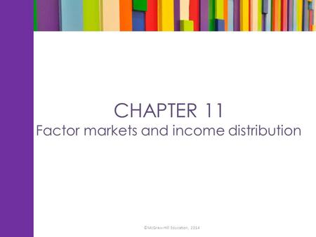 CHAPTER 11 Factor markets and income distribution ©McGraw-Hill Education, 2014.