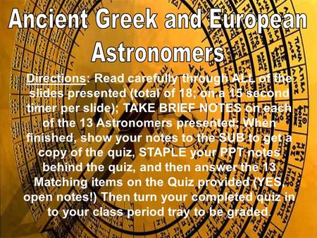 Ancient Greek and European