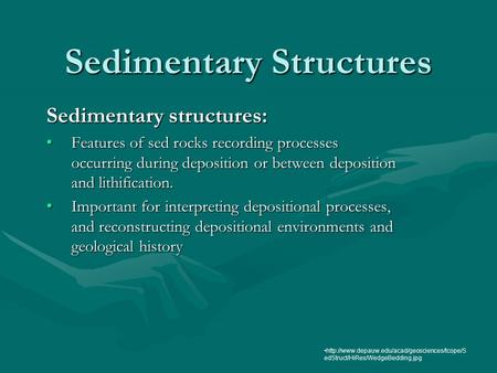 Sedimentary Structures