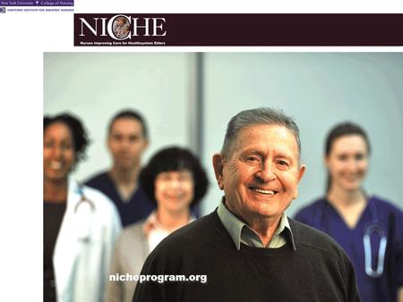 Nicheprogram.org. Our Objectives Discuss the implications of the aging population for our hospital Discuss the opportunities and resources offered by.