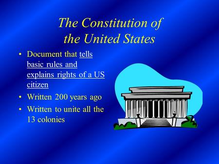 The Constitution of the United States