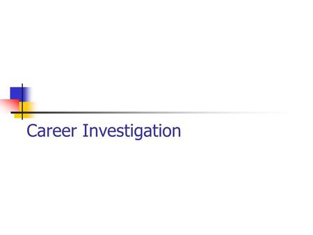 Career Investigation. Overview and Expectations During class we have been discussing the various fields, or segments, of Engineering. Pick the field of.