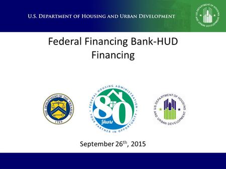 Federal Financing Bank-HUD Financing