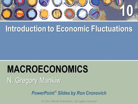 MACROECONOMICS © 2013 Worth Publishers, all rights reserved PowerPoint ® Slides by Ron Cronovich N. Gregory Mankiw Introduction to Economic Fluctuations.