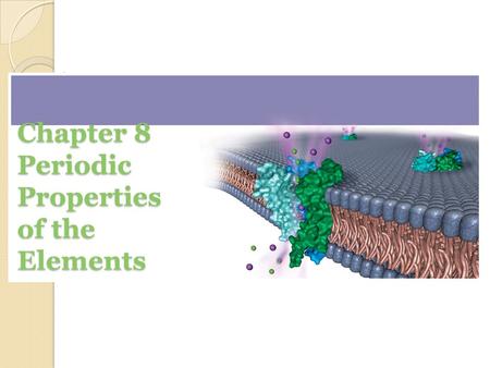 Chapter 8 Periodic Properties of the Elements. Trend in Atomic Radius – Main Group Different methods for measuring the radius of an atom, and they give.