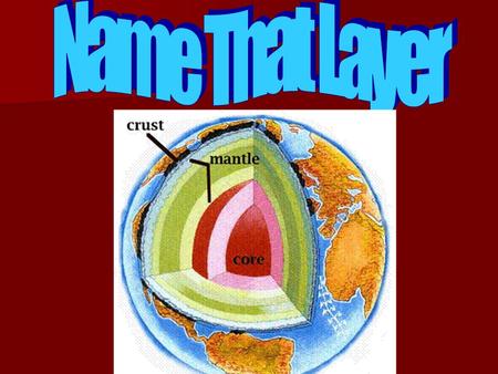 The thickest part of Earth’s interior Beneath the crust.