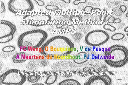 The original McComas technique (1971) The original McComas technique (1971) 10 S-MUAP are evoked at one single point of stimulation ALTERNATION The Multiple.