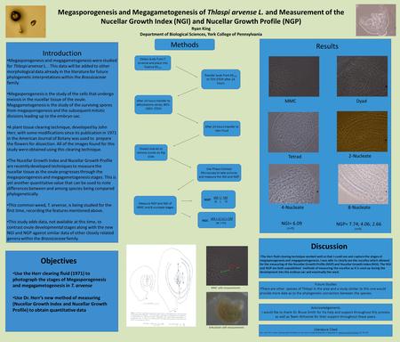 EM; L’; hM eI L hI Megasporogenesis and Megagametogenesis of Thlaspi arvense L. and Measurement of the Nucellar Growth Index (NGI) and Nucellar Growth.