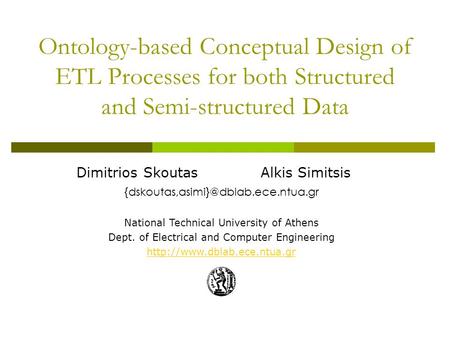 Dimitrios Skoutas Alkis Simitsis 