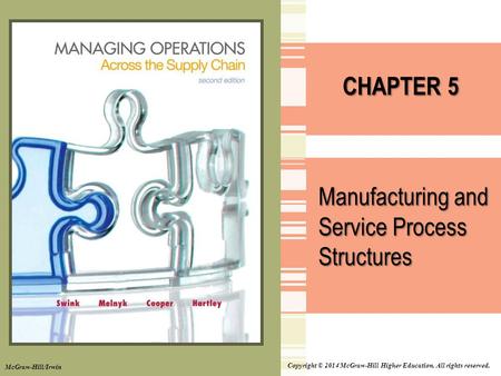 Copyright © 2014 McGraw-Hill Higher Education. All rights reserved. CHAPTER 5 Manufacturing and Service Process Structures McGraw-Hill/Irwin.