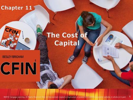 1. 2 Learning Outcomes Chapter 11 Compute the component cost of capital for (a) debt, (b) preferred stock, (c) retained earnings, and (d) new common equity.