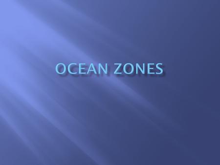 Ocean Zones.