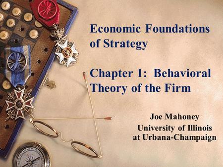 Joe Mahoney University of Illinois at Urbana-Champaign