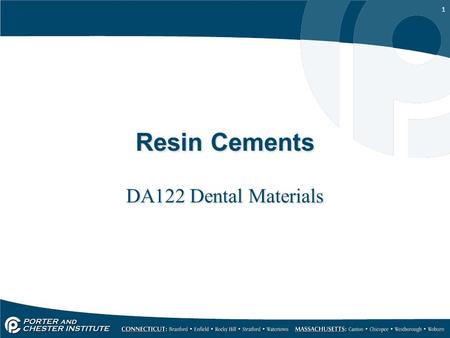 Resin Cements DA122 Dental Materials.