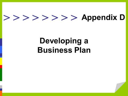 Developing a Business Plan