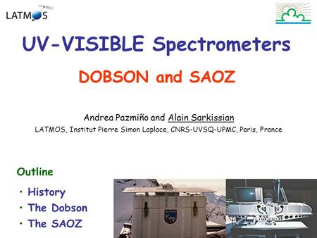 UV-VISIBLE Spectrometers