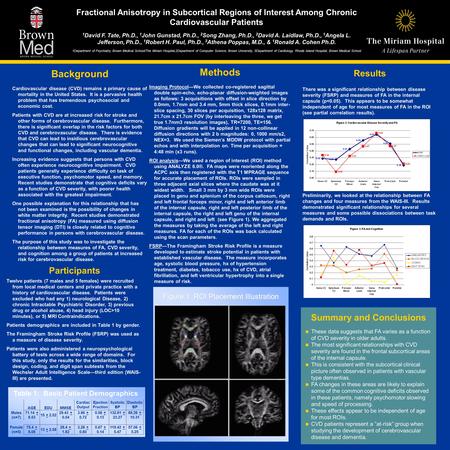 -- Results There was a significant relationship between disease severity (FSRP) and measures of FA in the internal capsule (p