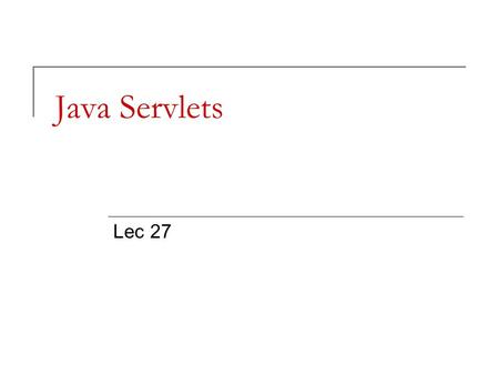 Java Servlets Lec 27. Creating a Simple Web Application in Tomcat.