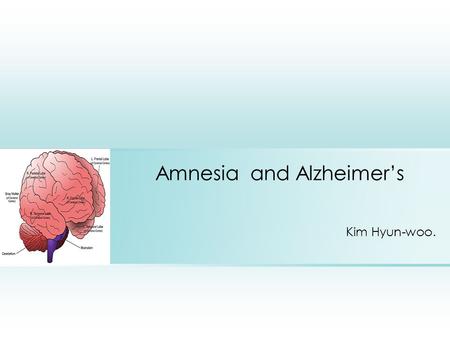 Amnesia and Alzheimer’s Kim Hyun-woo. Place photo here.