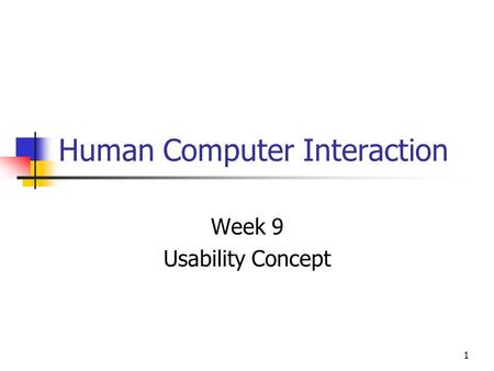 Human Computer Interaction