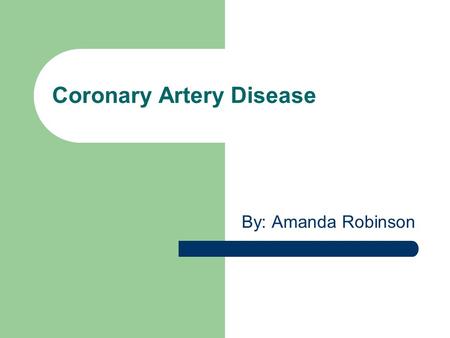 Coronary Artery Disease