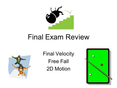 Final Velocity Free Fall 2D Motion