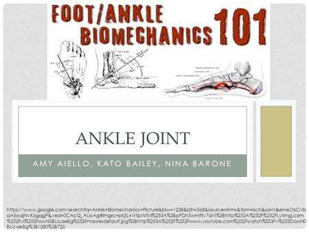 AMY AIELLO, KATO BAILEY, NINA BARONE ANKLE JOINT https://www.google.com/search?q=Ankle+Biomechanics+Picture&biw=1238&bih=568&source=lnms&tbm=isch&sa=X&ei=eO6CVb.