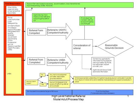 High Level National Referral Model Adult Process Map