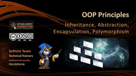 Inheritance, Abstraction, Encapsulation, Polymorphism